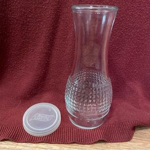 RARE VTG GOOD SEASONS 1 OR‎ 2 ENVELOPE Diamond Glass Salad Dressing Cruet w/Lid